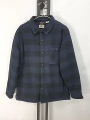 ティンバーランド フランネル シャツ フリース シープスキン シェルパ ジャケット ネイビー ブラック CHECK XL