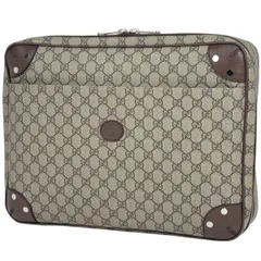 グッチ GUCCI GG柄 ブリーフケース GGスプリーム 2WAY バックパック リュック ブリーフケース コーティングキャンバス ベージュ ブラウン 658543 メンズ 【中古】