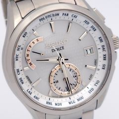 ★良品 SEIKO セイコー ドルチェ 8B54-0BN0 ソーラー電波 動作品 チタニウム 箱.説.コマあり