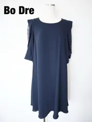 Bo Dre　ボドレ　フォーマルワンピース　ドレス　大きいサイズ　15号　ネイビー　上品　大人　綺麗め　おしゃれ　送料込み　6460715