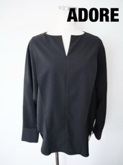 人気✨ADORE ライトジョーゼットボウタイブラウス フレンチスリーブ 
