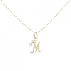 K18YG イニシャルM ダイヤモンド ネックレス