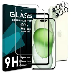 対応 iPhone 15 plus ガラスフィルム ガイド枠【2+2枚セット- 国産旭硝子素材 】iPhone 15 plus フィルム (2枚) + レンズ保護フィルム (2枚) ガイド枠付き アイホン15plus フィルム あいほん15plus 強化ガラス