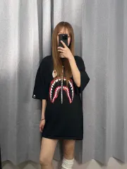A BATHING APE アベイシングエイプ シャーク Tシャツ 半袖 ブラック 3XL
