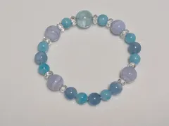 パワーストーン　ブレスレット　天然石　ブルートパーズ他　14cm　No.279