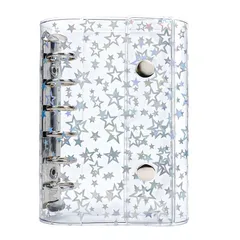 透明星柄バインダー A7 6穴 (リフィルなし) [定形外郵便、送料無料]