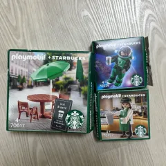 開封商品 playmobil(プレイモービル) スターバックス コラボ 3種 (ファーニチャー 宇宙飛行士 ジョイ)