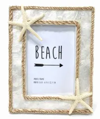 トモコーポレーション フォトフレーム カピス＆アバカ ハワイアン雑貨 インテリア マリン雑貨 ハワイアン カピス アバカ 写真立 ハワイ 写真立て