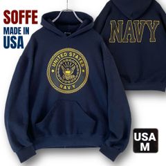 HB406☆アメリカ海軍☆スウェットパーカー☆ロゴプリント☆USA製☆90s 