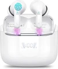 大特価⭐Bluetooth イヤホン 最長42時間再生 Hi-Fi 高音質 白