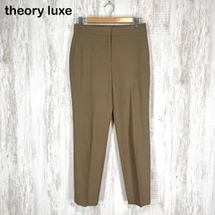 theory luxe セオリーリュクス Cotton Linen Stretch Penna センタープレス コットン リネン ストレッチ スラックス スリムパンツ ライトブラウン