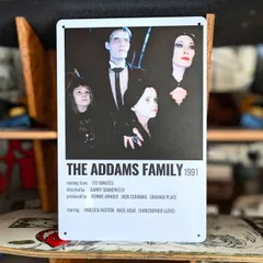 送料無料!ちょうどいいブリキ看板 【 Adamsfamily / アダムスファミリー 】 METAL SIGN / メタルサイン / ブリキ看板 / サインボード / ビンテージ加工〚アメリカン雑貨 アメトイ〛