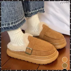  ファーモカシン 厚底 裏起毛 レディース プラットシューズ パンプス ぺたんこ ふわふわ 暖かい 美脚 オシャレ カジュアル靴 痛くない 歩きやすい 軽量靴 ルームシューズ 冷え対策保温防寒靴 疲れないスリッポン