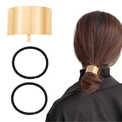 新品 ポニーフック 髪留め ヘアゴム 3個セット ヘアアクセサリー ヘアカフ ヘアフック 髪飾り ヘアフック 挿すだけ 簡単アレンジ ヘアアクセサリー ゴールド 金属 強い おしゃれ 大人