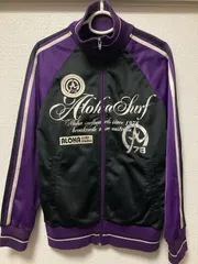 ナイロンパーカー　ブラック×パープル　M