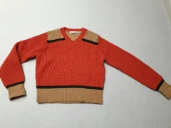 MARNI UNIQLO オレンジ Vネック ニット レディース100