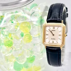 【美品/新品電池】SEIKO セイコー Exceline エクセリーヌ レディース 腕時計 ゴールド オクタゴン 4N20-5060 801067 新品ベルト