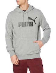 [プーマ] フード付きトレーナー ESS ビッグロゴ フーディースウェット メンズ ミディアム グレー ヘザー(03) XL [24年秋冬カラー ミディアム グレー ヘザー(03)_旧モデル] [XL]