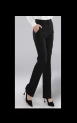 1回着用) スラックス Mサイズ 66サイズ パンツ スーツ スラックス レディースパンツ ストレートフィット 黒