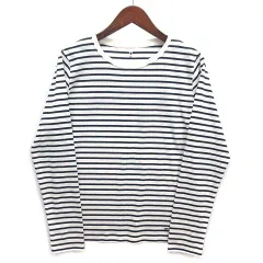 モンベル Montbell WIC. ボーダー ロング スリーブ Tシャツ カットソー 長袖 1114544 ホワイト ネイビー 白 紺 XL