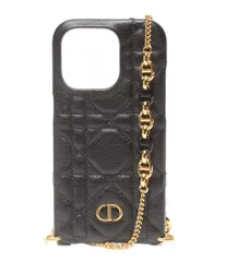 美品 クリスチャンディオール iphoneケース チェーンストラップ付き iphone14pro レディース Christian Dior
