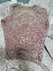 ニット Vネック ルーズフィット セーター 銀色 おまけ付き(※メルカリshop取引では対象外) 韓国製