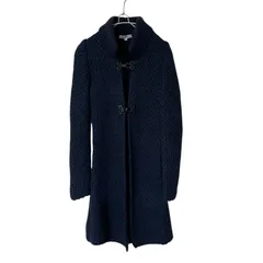 ZM1640 NARACAMICIE ナラカミーチェ ニットコート ロングカーディガン フロントフック ネイビー サイズ1