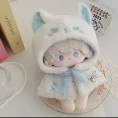 ぬいぐるみ服　着せ替え用　１０㎝　ポンチョ　ホワイト