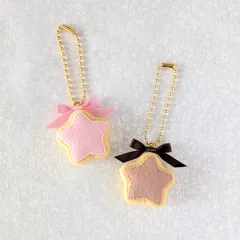 ころんとアイシングクッキーチャーム＊スター＊フェルトキーホルダー