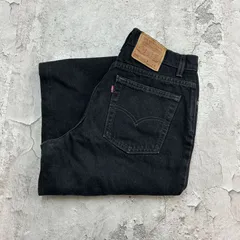 90s USA製　Levi's　リーバイス　550　刻印532　ボトムス　デニムパンツ　古着　ブラック　黒　14 M