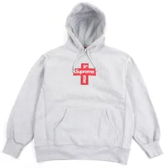 美品□Supreme シュプリーム 20AW Cross Box Logo Hooded Sweatshirt プルオーバーパーカー フーディー グレー M カナダ製 正規品 メンズ