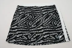 中古 レディース ニューバランスゴルフ New Balance golf スカート 2(L) 黒×白 スウェット地 総柄