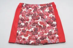 中古 レディース アルチビオ archivio スカート 36(S) 赤×白 中綿入り クローバー柄