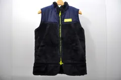 中古 レディース ニューバランスゴルフ New Balance golf ベスト 1(M) 紺 リバーシブル ボア 中綿入り