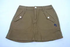 中古 レディース パーリーゲイツ PEARLY GATES スカート 1(M) 茶 ブラウン系 コットン地