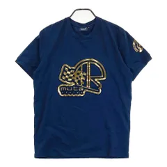 サイズ：L MUTA MARINE ムータマリン HEARTFUL SQUARE 半袖Tシャツ カエル  ネイビー系 [240101579234] ゴルフウェア メンズ ストスト