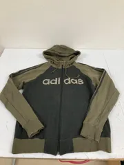 送料無料★adidas アディダス★スウェットパーカー　ジップアップパーカー★メンズ　XOサイズ★カーキ　#71212sai