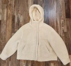 ザラ アイボリー ボア ジャケット