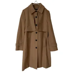 ZM1640【美品】22 OCTOBRE ステンカラーコート ロングコート キャメル サイズ44