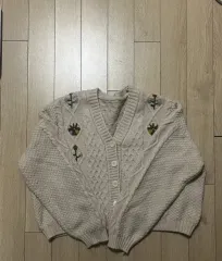 通販 ニジ 森ガール アイボリー ニット 少女 追星 グミ カーディガン