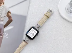 Apple Watch パステルカラー フェイクレザー バンド 38/40/41mm　ベージュ　591030384041