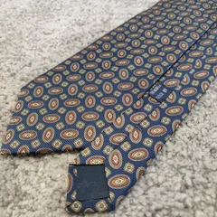BURBERRYS　バーバリー　ネクタイ　BURBERRY  【サイズ】  大剣幅　約9cm　ネイビー　小紋柄　シルク　中古　古着