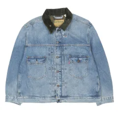 未使用 Barbour × Levi’s バブアー リーバイス Type II Denim Trucker タイプII デニム トラッカー ジャケット ブルゾン ウォッシュ XL メンズ 古着 中古 USED