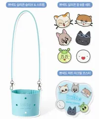 EDIYA 쁘ネック シリコンスリーブ + チャームコースター セット