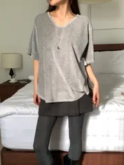 新作)アイダントベルベットV Tシャツ (冬インナー, 刺繍, ツアーベルベット, 新作, 人気最高, BEST, 冬トップス)