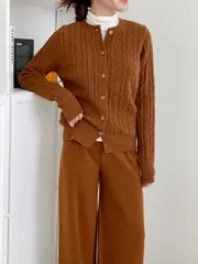 ニットセットアップ スーパーファインウール セットアップ [ラリ カーディガン、エバー ズボン]