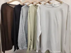 起毛レイヤードオーバーサイズ カットソー (冬新作, 基本オーバーサイズ カットソー, デイリー, カジュアル)