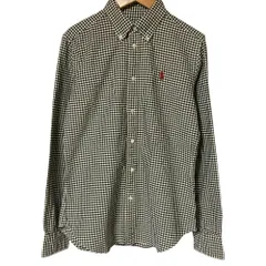 美品 RALPH LAUREN SPORT ラルフローレン スポーツ チェック BDシャツ サイズS ブラック レディース 古着 中古 USED