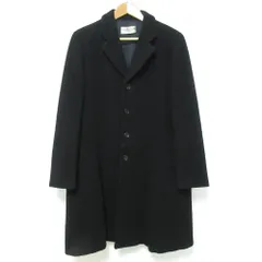 良品 AD1995 robe de chambre ローブドシャンブル コムデギャルソン ヴィンテージ ウール チェスターコート ブラック レディース 古着 中古 USED