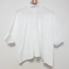 美品 sacai サカイ コットン ポプリン プルオーバー カットソー 21-05412 サイズ2 ホワイト レディース 古着 中古 USED